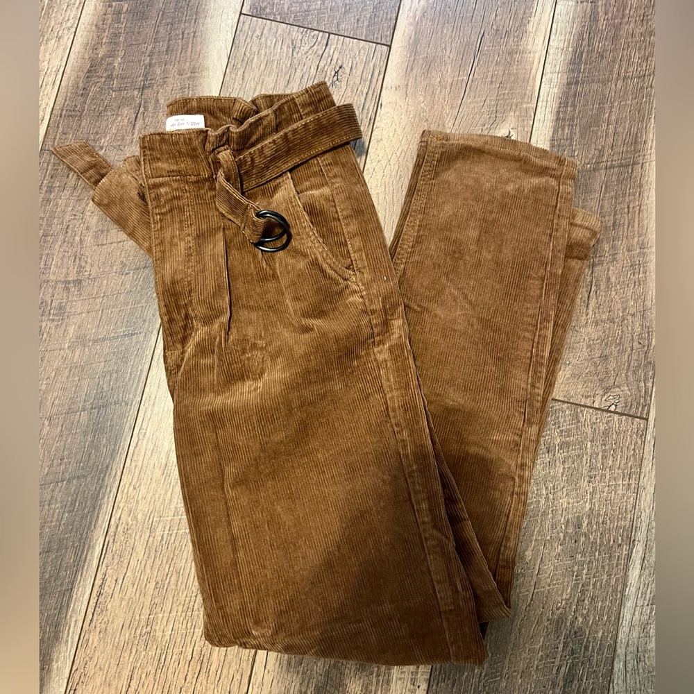 burnt orange corduroy pants